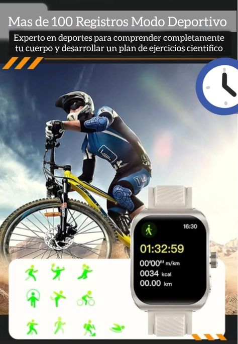 SMARTWATCH INTELIGENTE Z88 PRO PANTALLA CURVE 3D DOBLE STRAP NARANJO-5