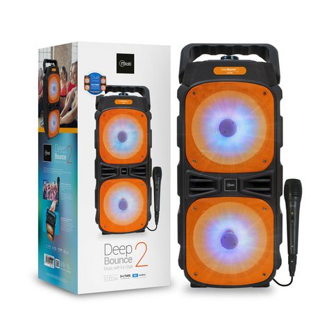 Parlante Deep Bounce 2 + Mic -Orange 3.000 W-4