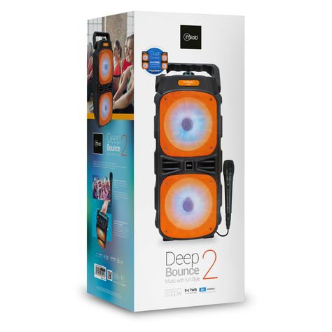 Parlante Deep Bounce 2 + Mic -Orange 3.000 W-5