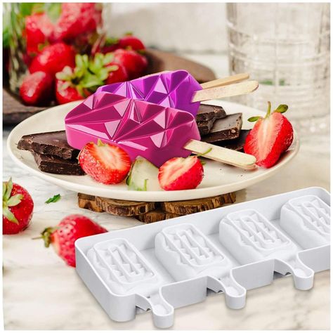 Molde Silicona Diamantes Molde Helados Molde Diamante Molde Magnum-3