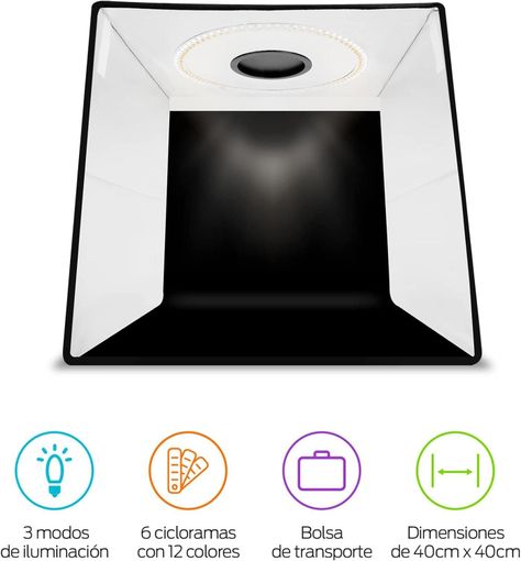 Mini Estudio Fotográfica 30x30 Caja Luz Fotografía Luces Led-1
