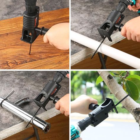 Adaptador Sierra Sable Caladora Serrucho Para Taladro Cambio-5