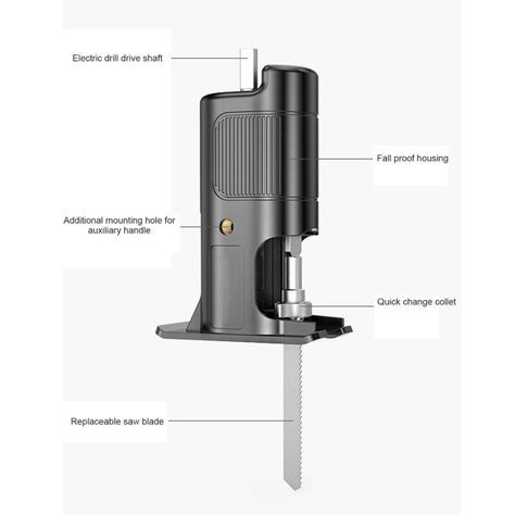 Adaptador Sierra Sable Caladora Serrucho Para Taladro Cambio-6