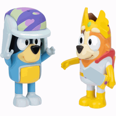 Bluey Pack 2 Figuras Chilli Y Bandit De Cuento De Hadas-0