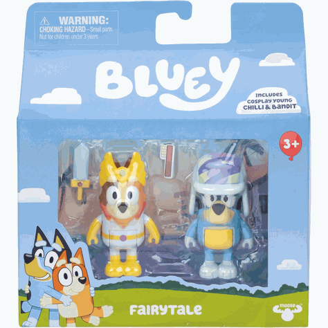 Bluey Pack 2 Figuras Chilli Y Bandit De Cuento De Hadas-1
