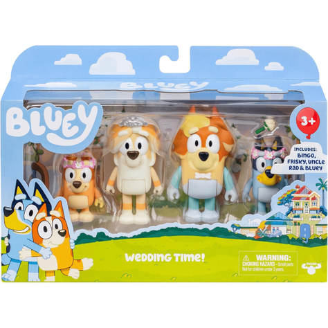 Bluey Pack 4 Figuras De 6 Cm. Tiempo De Boda-3