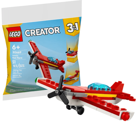 Lego Creator 30669 - Avión Rojo Clásico 3 En 1-0