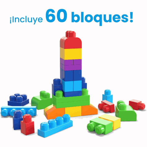 Mega Bloks Juego De Construcción 60 Piezas Azul-1