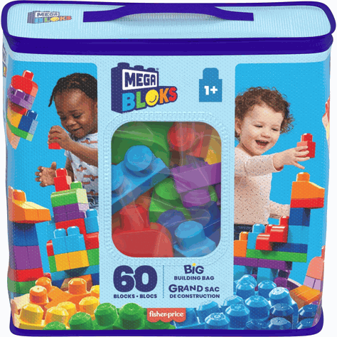 Mega Bloks Juego De Construcción 60 Piezas Azul-3