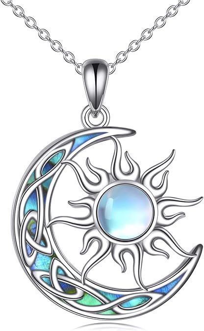 Collar Sol Luna Multicolor Plata 925-0