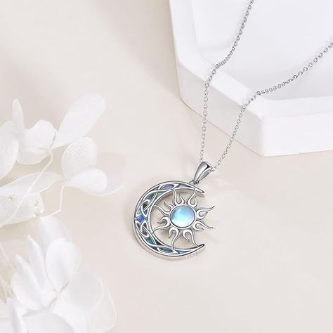 Collar Sol Luna Multicolor Plata 925-2