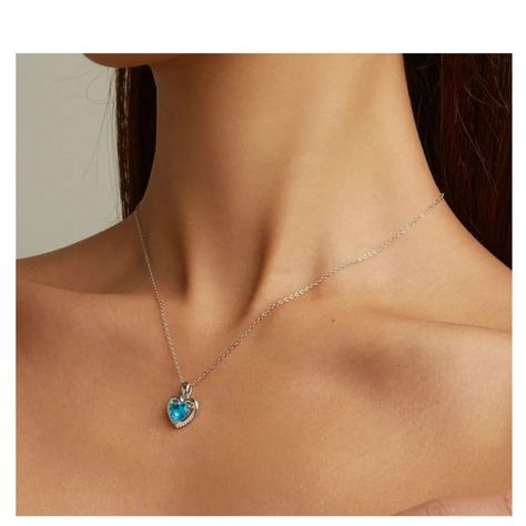 Collar Corazón Elegante Plata S925 Mujer-3