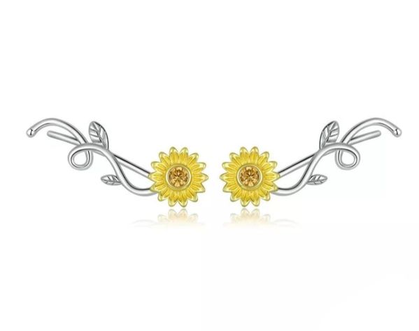 Aros Girasol Enredadera Plata 925-0