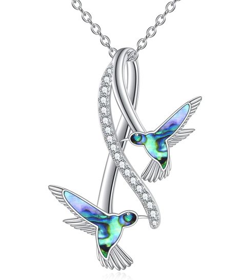 Collar Colibrí Multicolor Plata 925-0