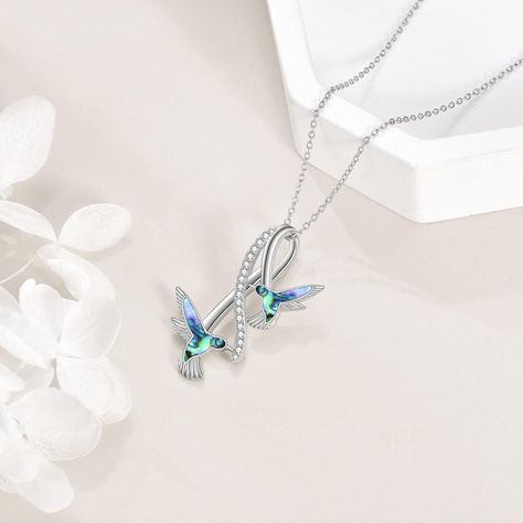 Collar Colibrí Multicolor Plata 925-2