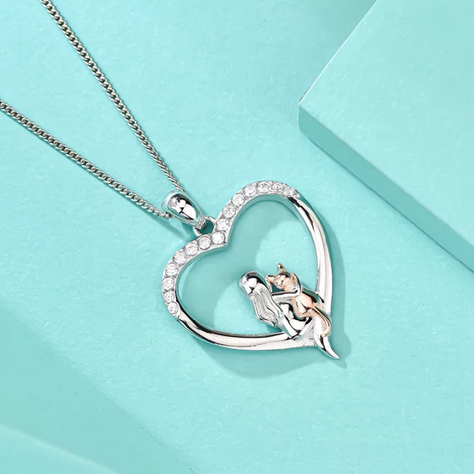 Collar Mujer Gato Plata 925-2