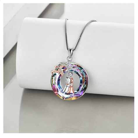 Collar Mamá Hija Cristal Plata S925-2