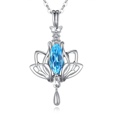 Collar Flor de Loto Plata 925-0