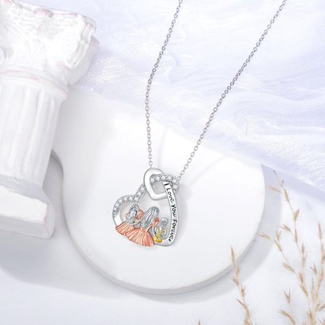 Collar mamá dos hijos plata 925-2