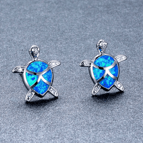 Aros Tortuga Plata 925 Opalo-2