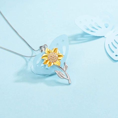 Collar Plata 925 Girasol Juvenil-1