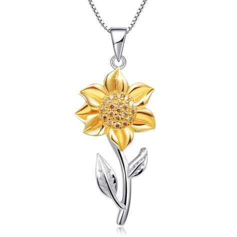 Collar Plata 925 Girasol Juvenil-0