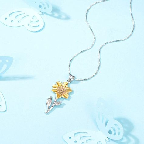 Collar Plata 925 Girasol Juvenil-2