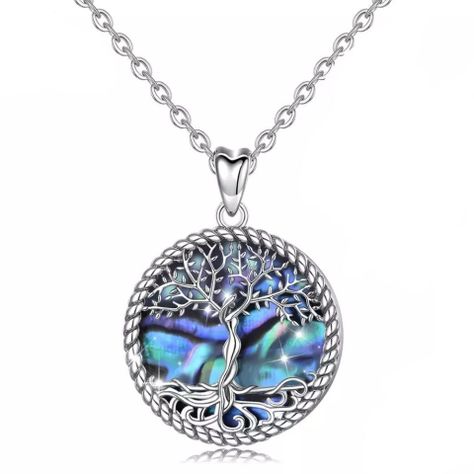 Collar Arbol De La Vida Nacar Tornasol Plata 925-0