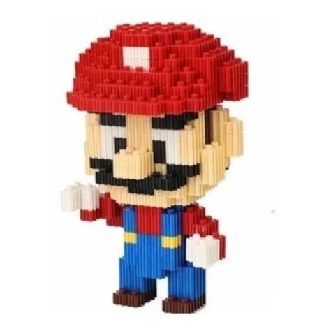 Armable 3d Micro Blocks Mario 9cm 521 Piezas-0