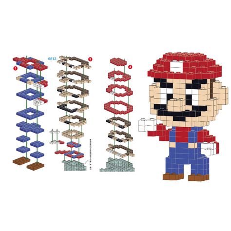 Armable 3d Micro Blocks Mario 9cm 521 Piezas-1