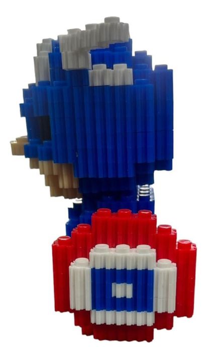 Armable 3d Micro Blocks Capitán América 13cm 586 Piezas-2
