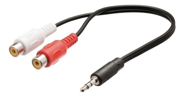 Cable Adaptador Rca 2 Hembras A 3.5 Macho Dm-0