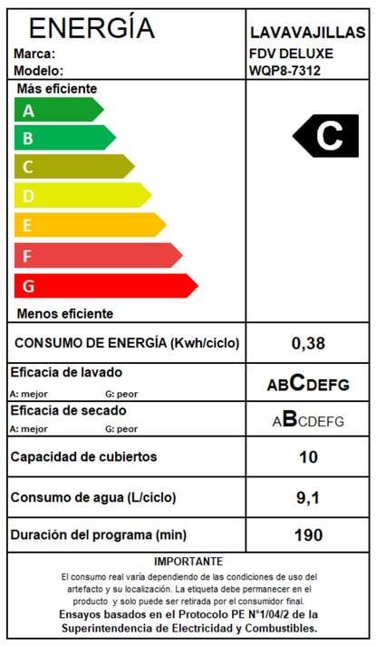 Lavavajillas Integrado Fdv Free 10 Cubiertos-7