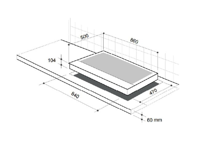 Encimera Gas Natural Fdv Design 90-3