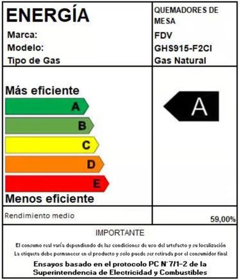 Encimera a Gas Prestige 5 Quemadores 90 cm FDV-6