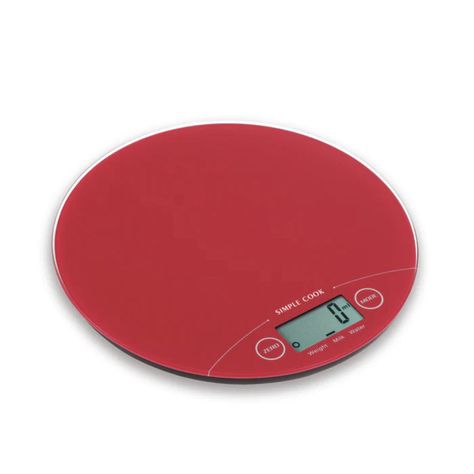 Balanza de cocina digital Simple Cook Valonia roja-0