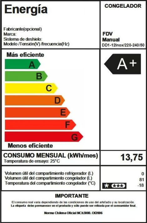 Freezer Bajo Cubierta Elegance 81 Lts FD-2