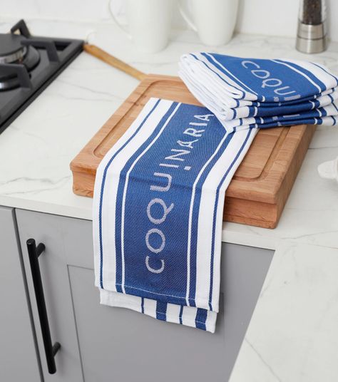 Set 4 Paños de Cocina Azules Coquinaria-2