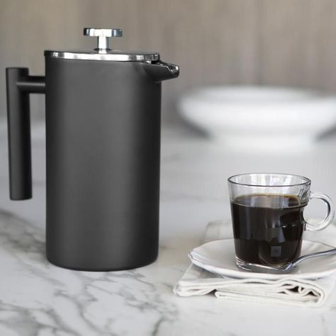Cafetera prensa francesa Simple Cook Bolonia negra-3