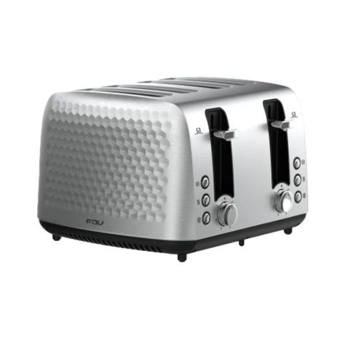 Tostador eléctrico Steel 4 rebanadas 1550-1850W FDV-0