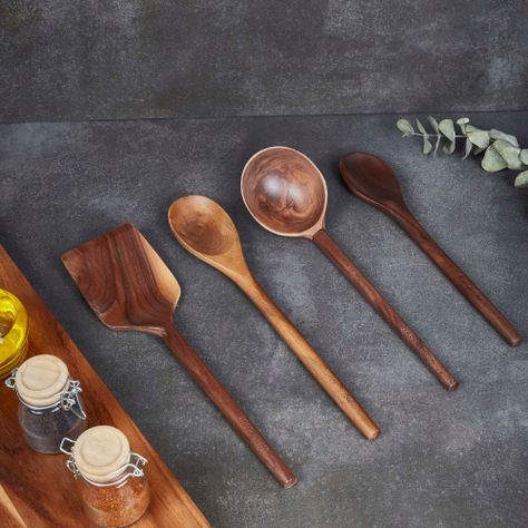 Set de Utensilios de Madera Simple Cook Rochester 4 pzs-4