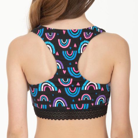 Top de Algodón Estampado con Encaje-1