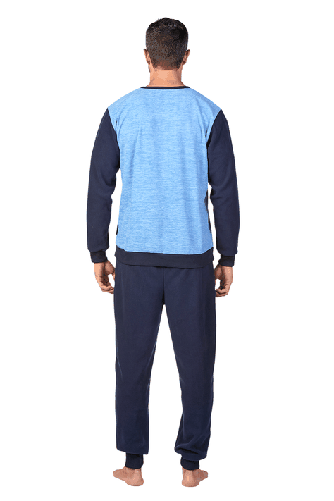 Pijama Micropolar Hombre Dos Tonos-1