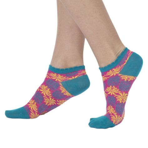 Calcetines Tobilleros Estampados Algodón para mujer-0