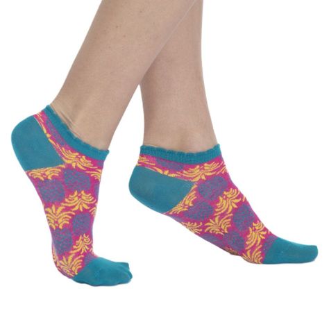 Calcetines Tobilleros Estampados Algodón para mujer-1