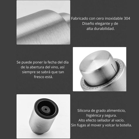 Tapón de Sellado al Vacío para Vino con Indicador de Fecha-6