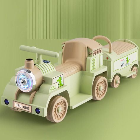 Tren Eléctrico tira Vapor Bebé Niños con Control y Luces Parlante Bluetooth-6
