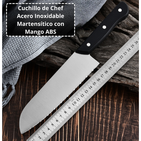 Set Cocina Cuchillos 7 Piezas Acero Inoxidable Martensítico-3