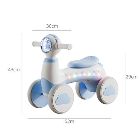 Correpasillos Nube 4 Ruedas Bebés Niños Colores Luces-6