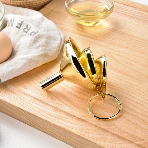 Set de 3 Embudos De Boca Ancha Acero Inoxidable Para Cocina-4